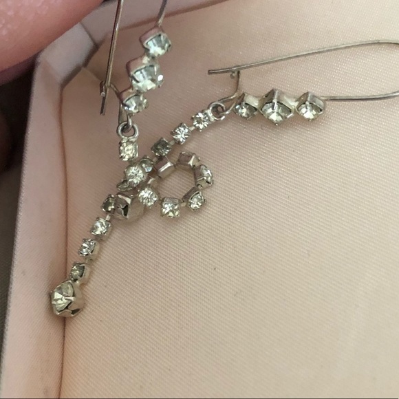 Neiman Marcus Long Crystal Line long Drop shoulder skim style Earrings - Picture 3 of 9